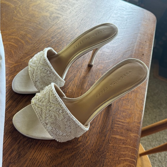 Veronica Beard Saxton Heels Sandal White size 8 - Picture 5 of 12